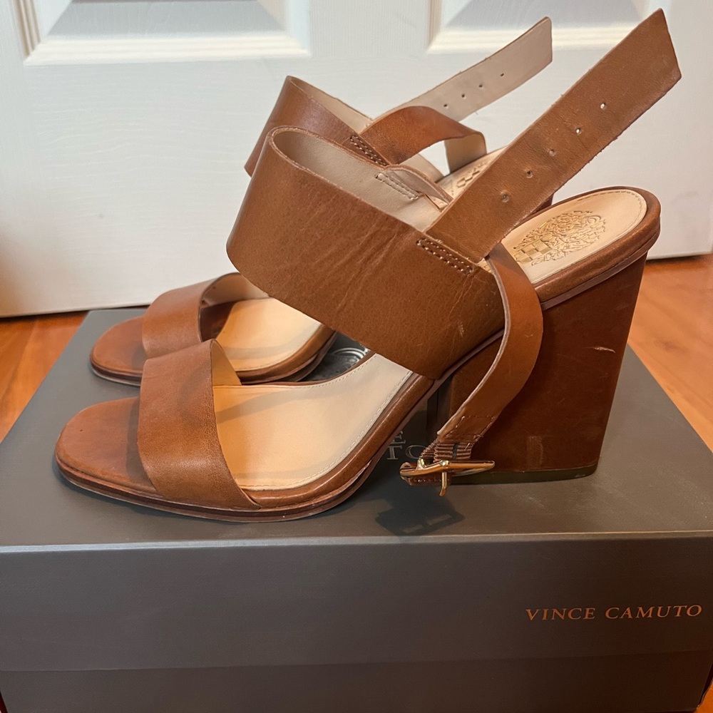 Vince Camuto Totally Toffee Leather Shoes